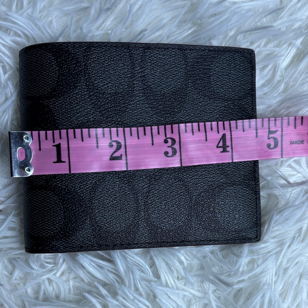Coach Black Signature Leather Wallet - Picture 5 of 6